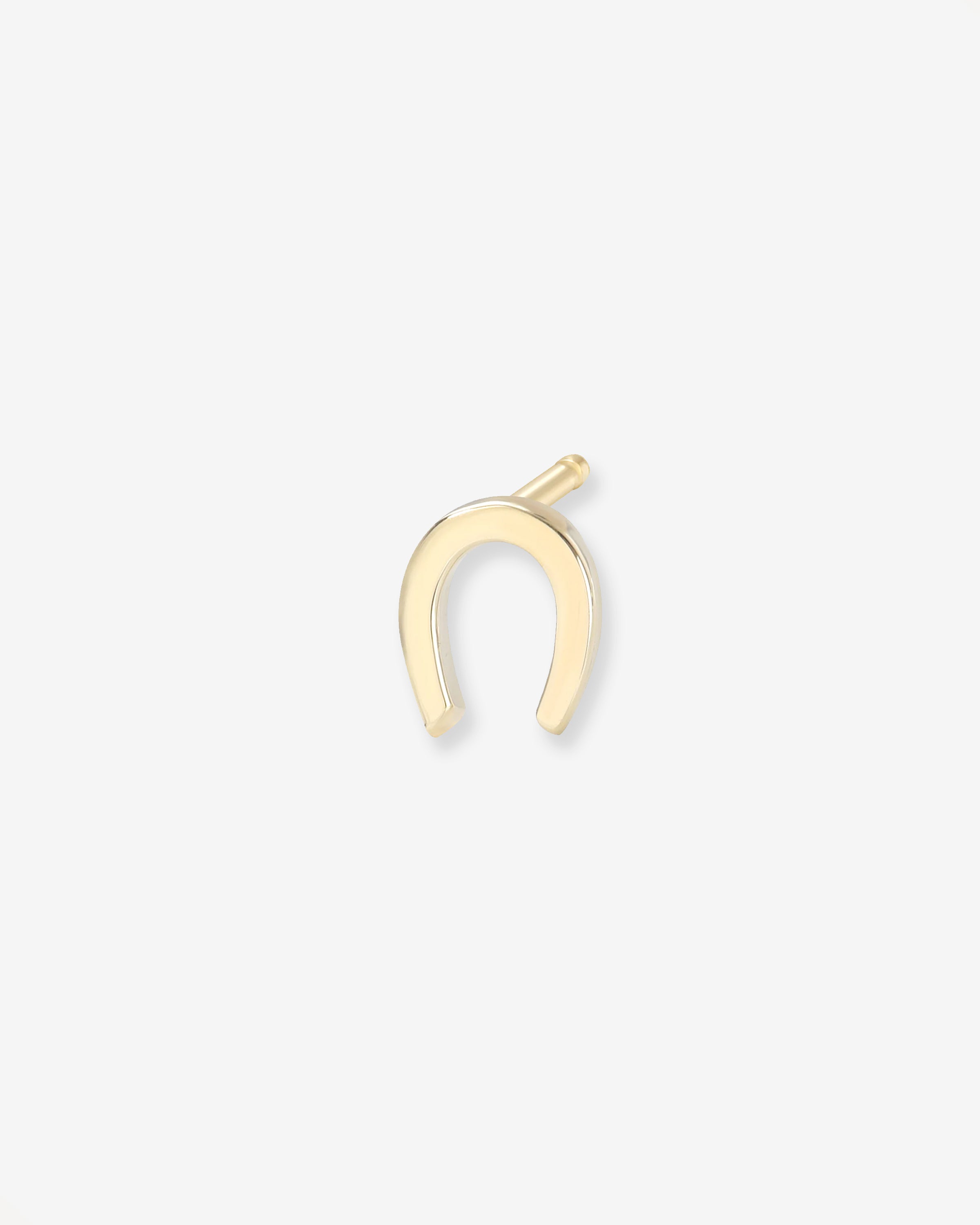 14k Gold Tiny Horseshoe Stud Earring Zoe Lev Jewelry