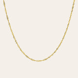 14k Gold Tiny Singapore Chain Necklace Chains Zoe Lev Jewelry