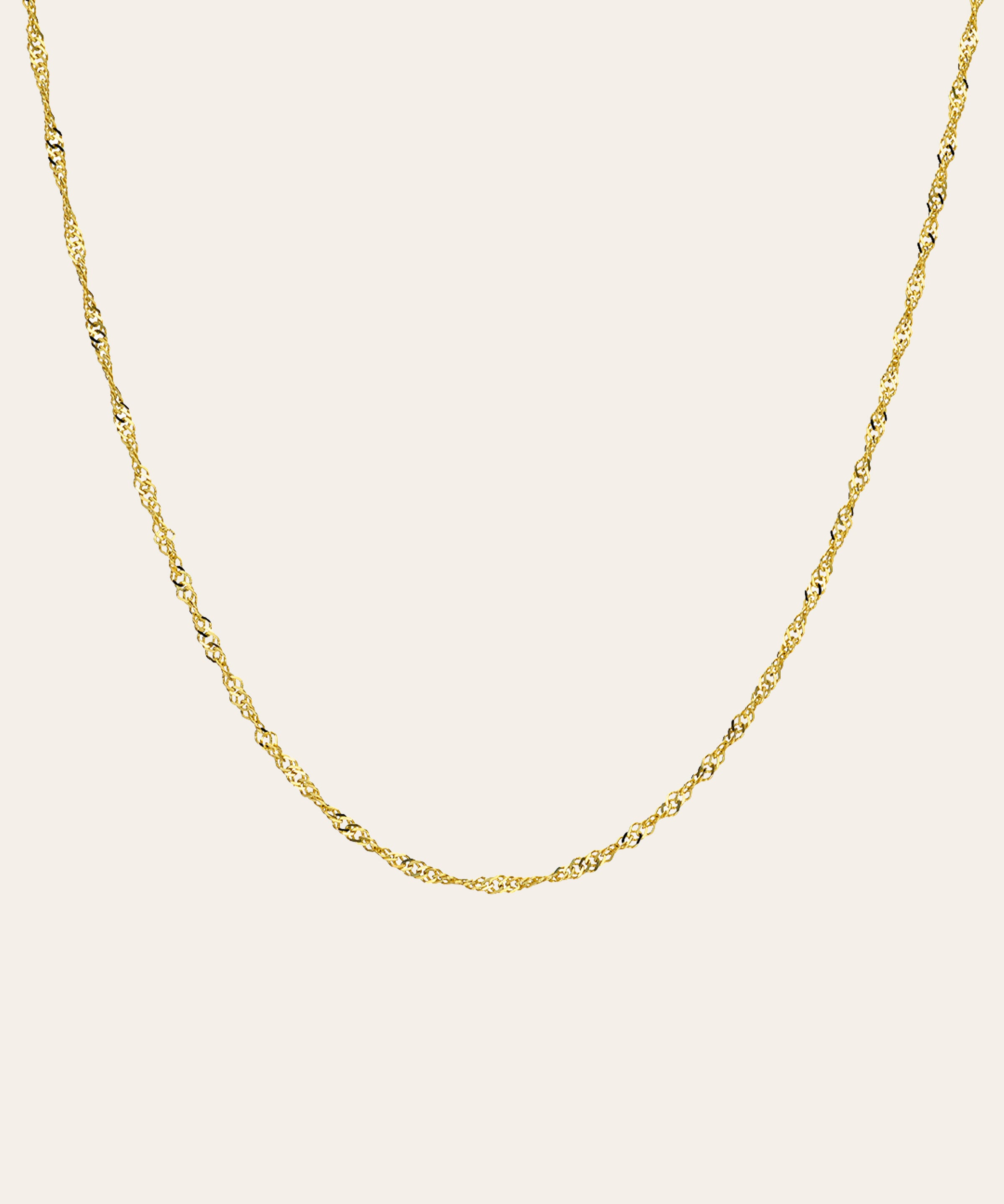 14k Gold Tiny Singapore Chain Necklace Chains Zoe Lev Jewelry