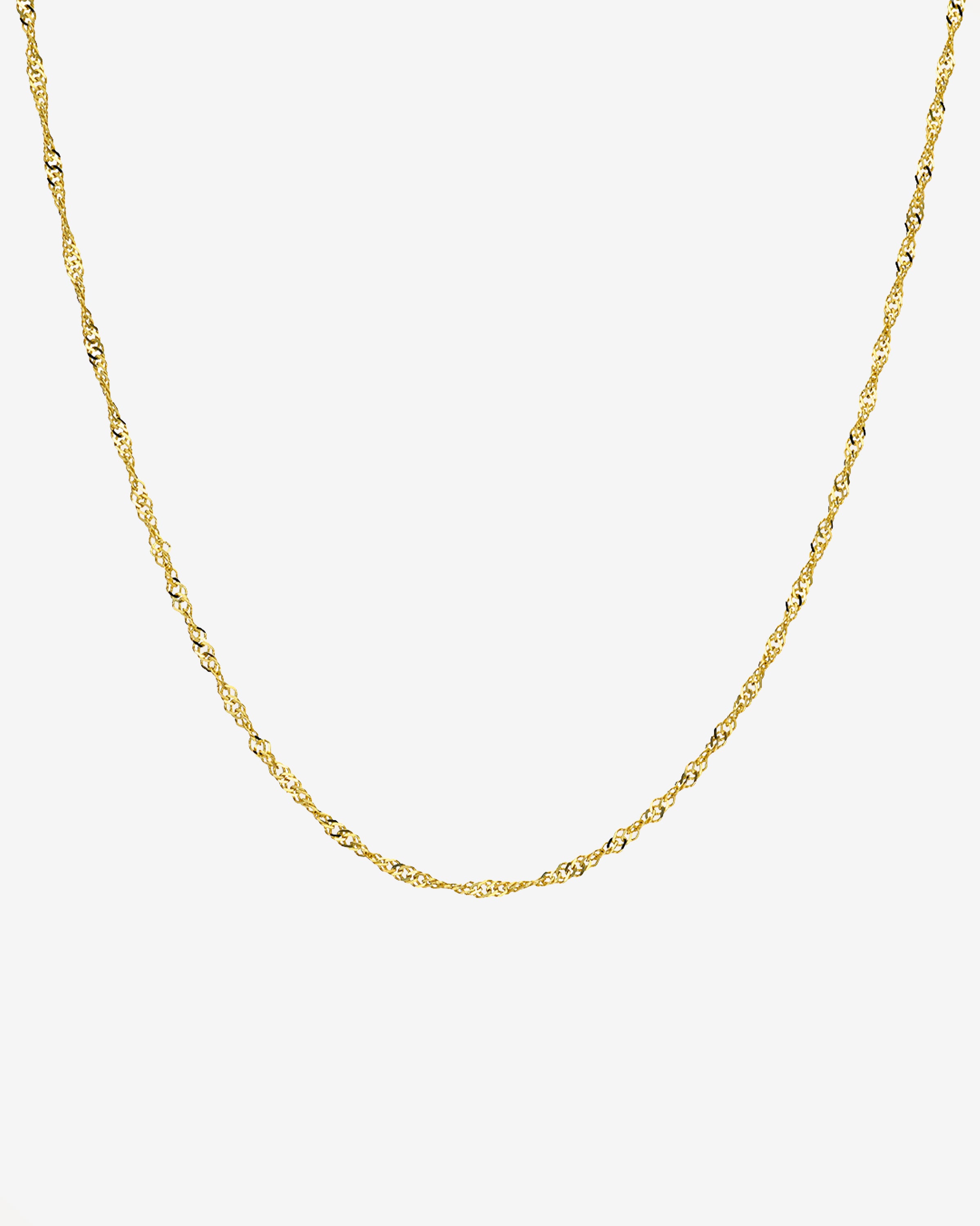 14k Gold Tiny Singapore Chain Necklace Chains Zoe Lev Jewelry