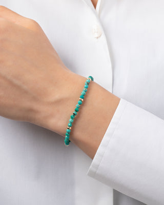 14K Gold Turquoise Segment Bead Bracelet