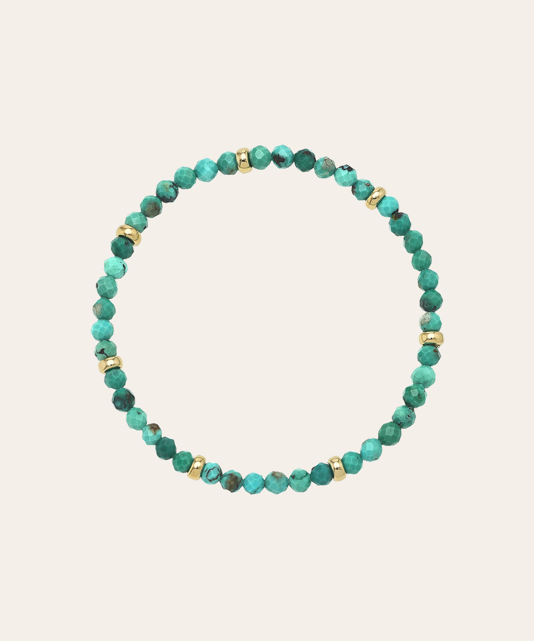 14K Gold Turquoise Segment Bead Bracelet - 7.75" SAMPLE SALE Zoe Lev Jewelry