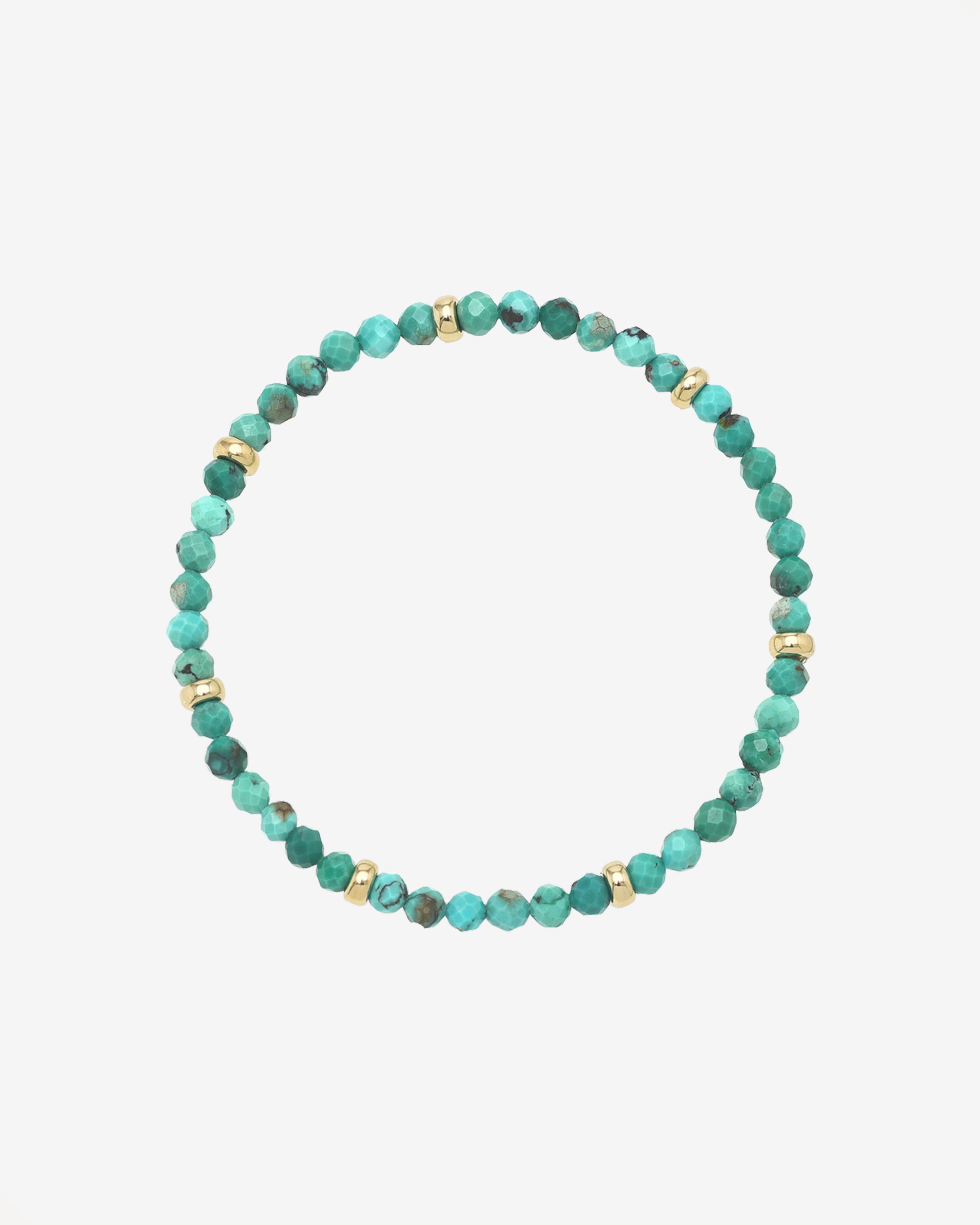 14K Gold Turquoise Segment Bead Bracelet Zoe Lev Jewelry
