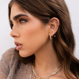 Diamond Bezel Hoop Earrings Hoops & Huggies Zoe Lev Jewelry