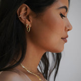 14K Gold Twist Huggie Earrings Hoops & Huggies Zoe Lev Jewelry