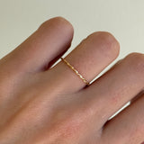 14k Thin Twisted Stacking Band - Size 7 SAMPLE SALE Zoe Lev Jewelry