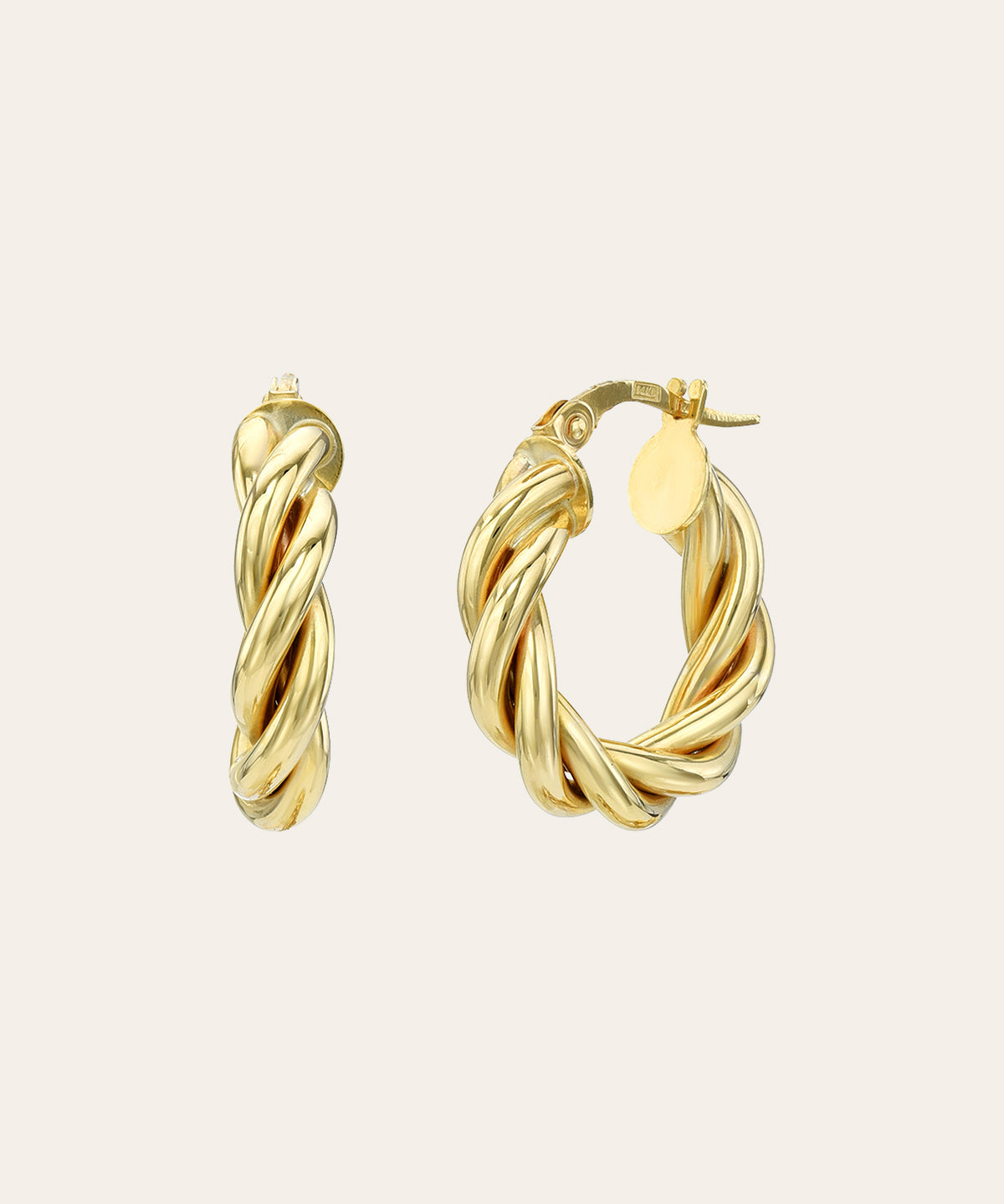 14K Gold Twisted Rope Hoops Hoops & Huggies Zoe Lev Jewelry