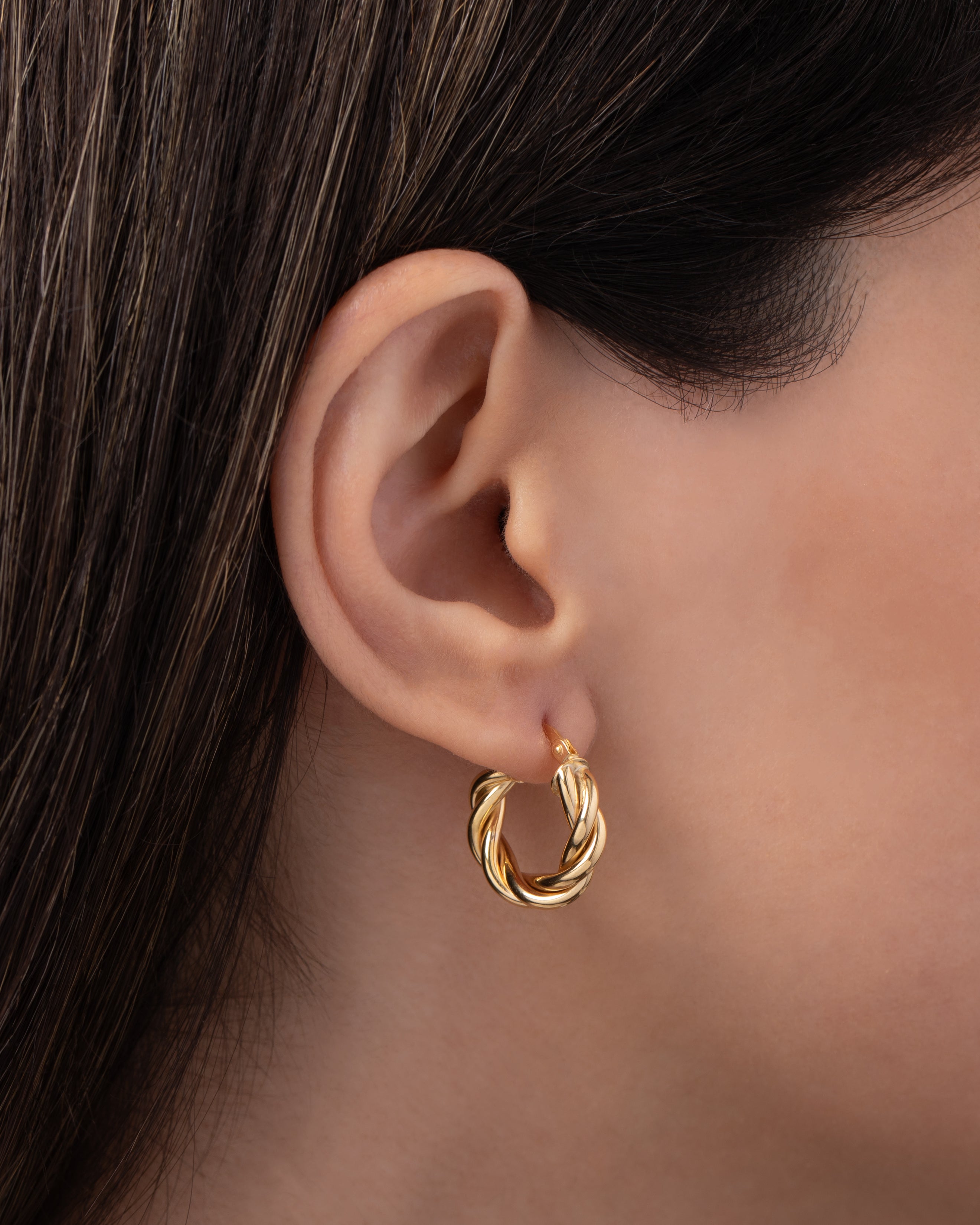 14K Gold Twisted Rope Hoops Hoops & Huggies Zoe Lev Jewelry