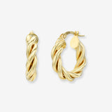 14K Gold Twisted Rope Hoops Hoops & Huggies Zoe Lev Jewelry