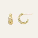 14K Gold Woven Round Stud Earrings Studs Zoe Lev Jewelry