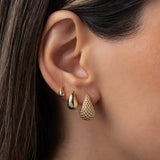 14K Gold Woven Teardrop Stud Earrings Studs Zoe Lev Jewelry