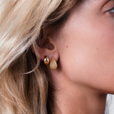 14K Gold Woven Teardrop Stud Earrings Studs Zoe Lev Jewelry