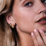 14k Gold Thick Dome Huggie Earrings Hoops & Huggies Zoe Lev Jewelry