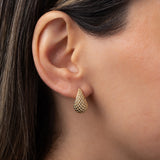 14K Gold Woven Teardrop Stud Earrings Studs Zoe Lev Jewelry