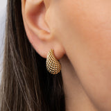 14K Gold Woven Teardrop Stud Earrings Studs Zoe Lev Jewelry