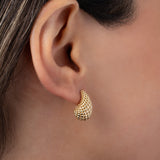 14K Gold Woven Teardrop Stud Earrings Studs Zoe Lev Jewelry