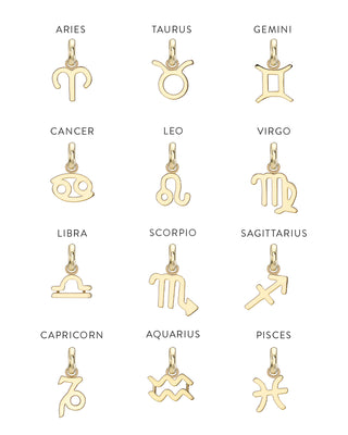 14k Gold Zodiac Pendant