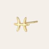 14K Gold Zodiac Stud Earring Personalized Zoe Lev Jewelry