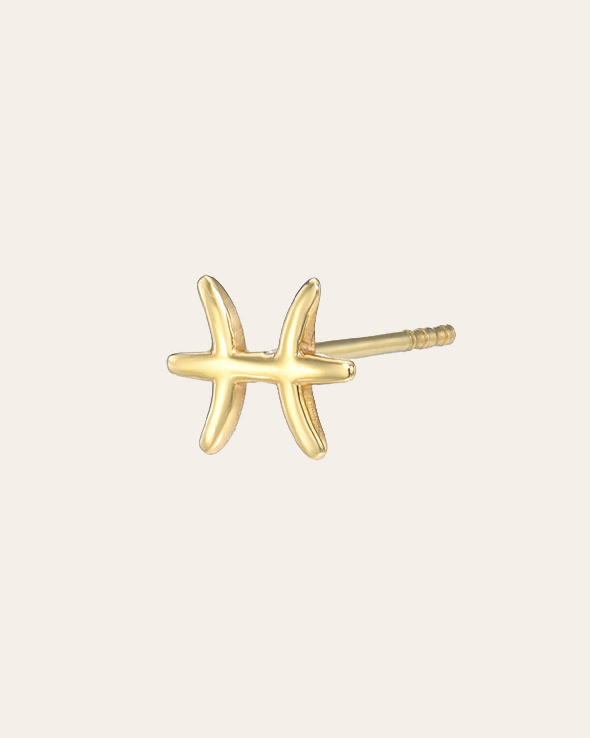 14K Gold Zodiac Stud Earring