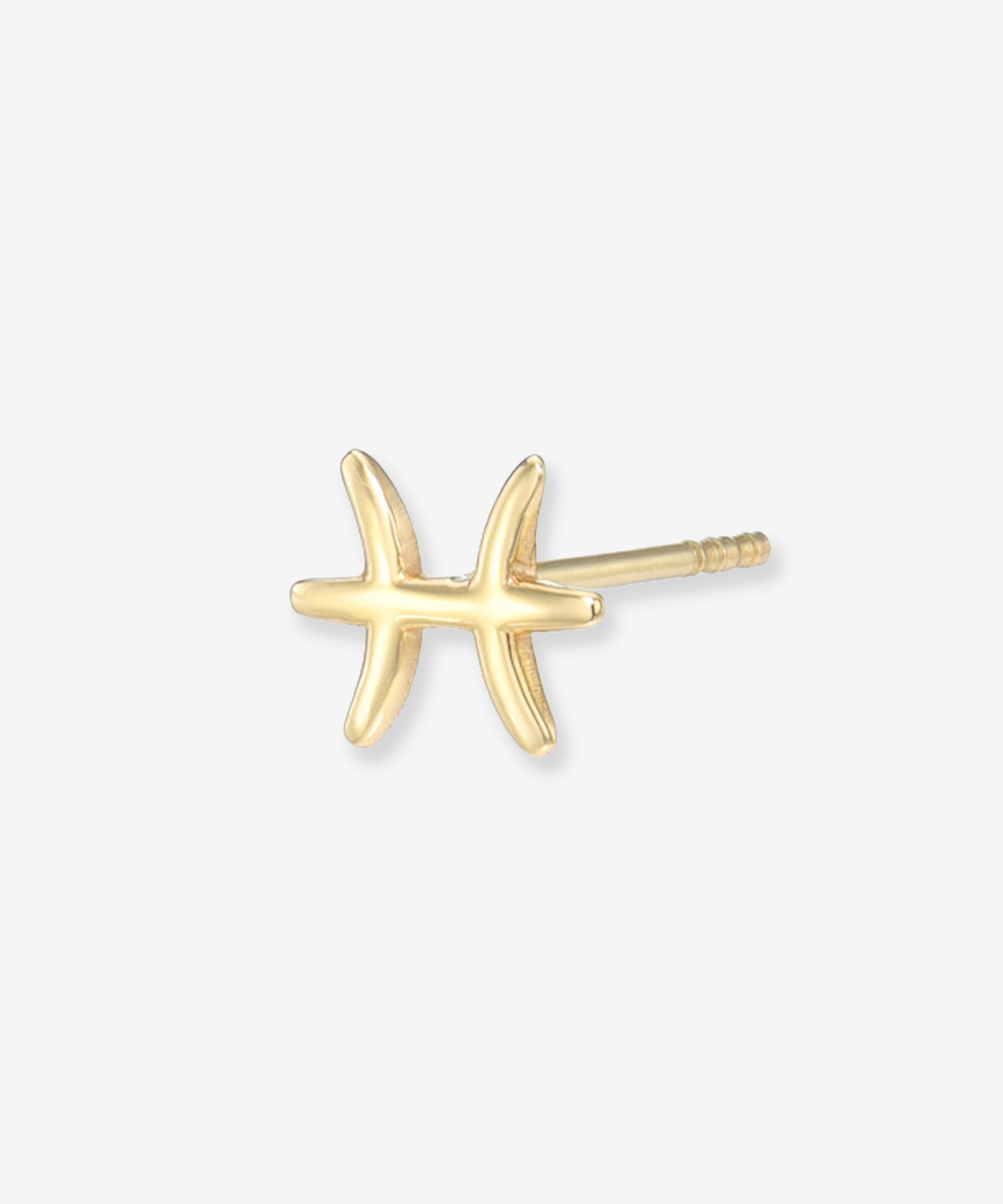 14K Gold Zodiac Stud Earring Personalized Zoe Lev Jewelry
