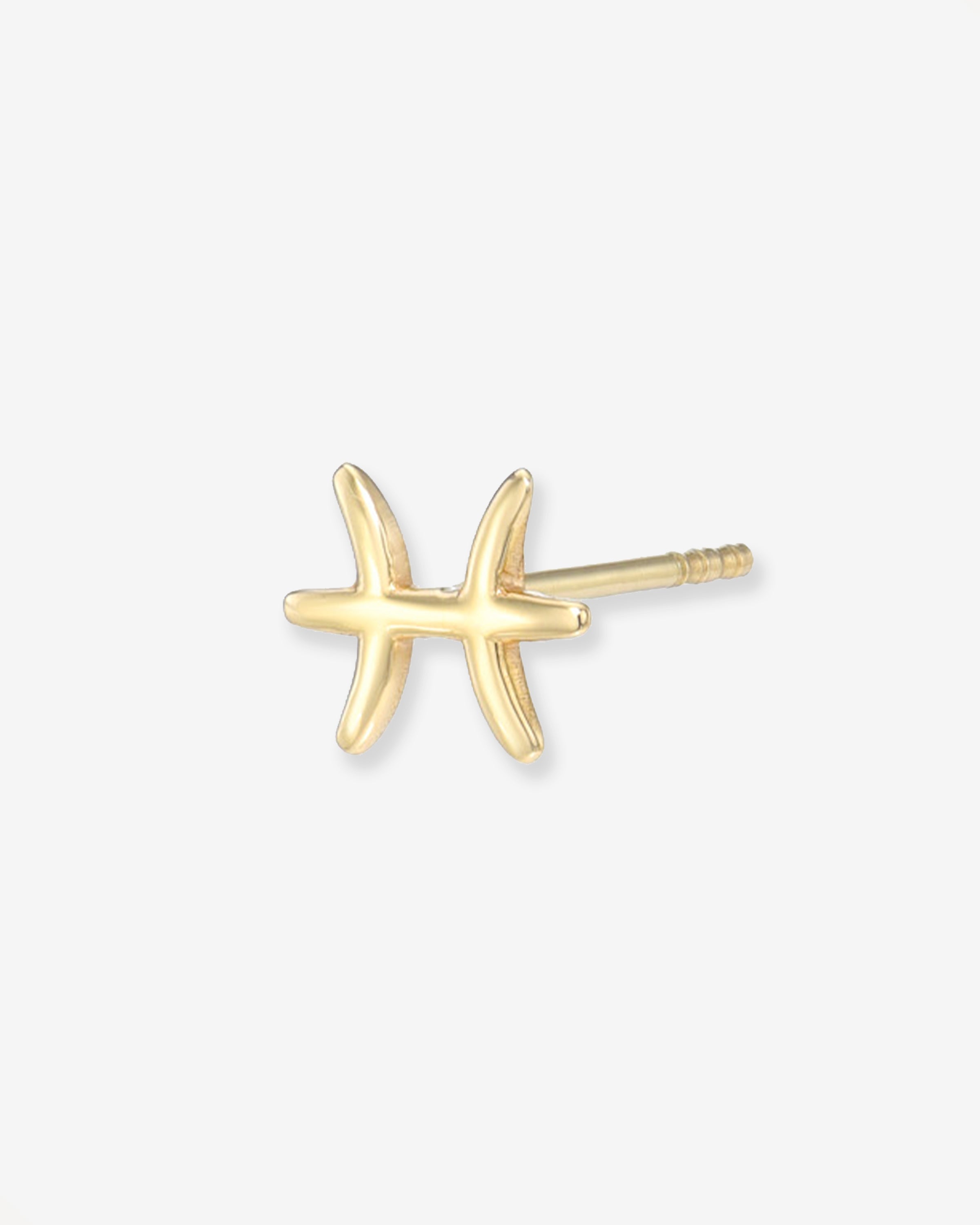 14K Gold Zodiac Stud Earring Personalized Zoe Lev Jewelry