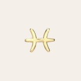14K Gold Zodiac Stud Earring Personalized Zoe Lev Jewelry