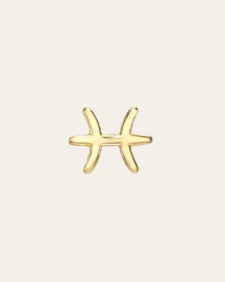 14K Gold Zodiac Stud Earring