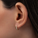 14K Gold and Diamond Double Spike Stud Earrings Studs Zoe Lev Jewelry