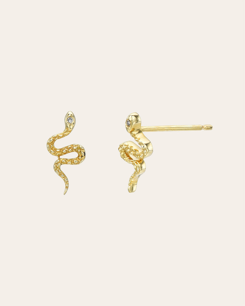 黄色 イエロー ゴールド イヤリング ユニセックス 【 YELLOW ZOE LEV 14K GOLD PYRAMID STUD EARRINGS 】  - レディースジュエリー・アクセサリー