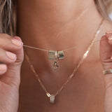 14K Yellow Gold Thick Ribbed Heirloom Charm SAMPLE SALE Zoe Lev Jewelry