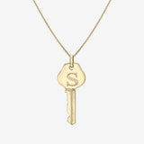 14k Gold Key Necklace