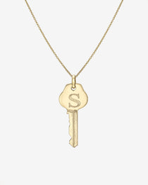 14k Gold Key Necklace Personalized Zoe Lev Jewelry