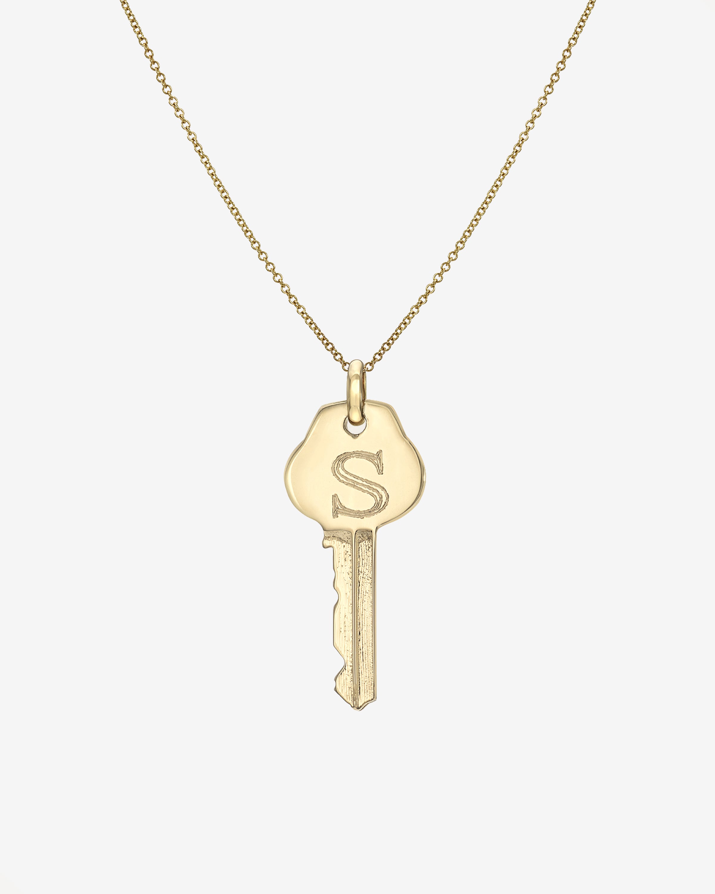 14k Gold Key Necklace Personalized Zoe Lev Jewelry