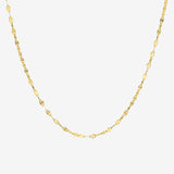 14k Gold Mini Mirror Chain Link Necklace Chains Zoe Lev Jewelry