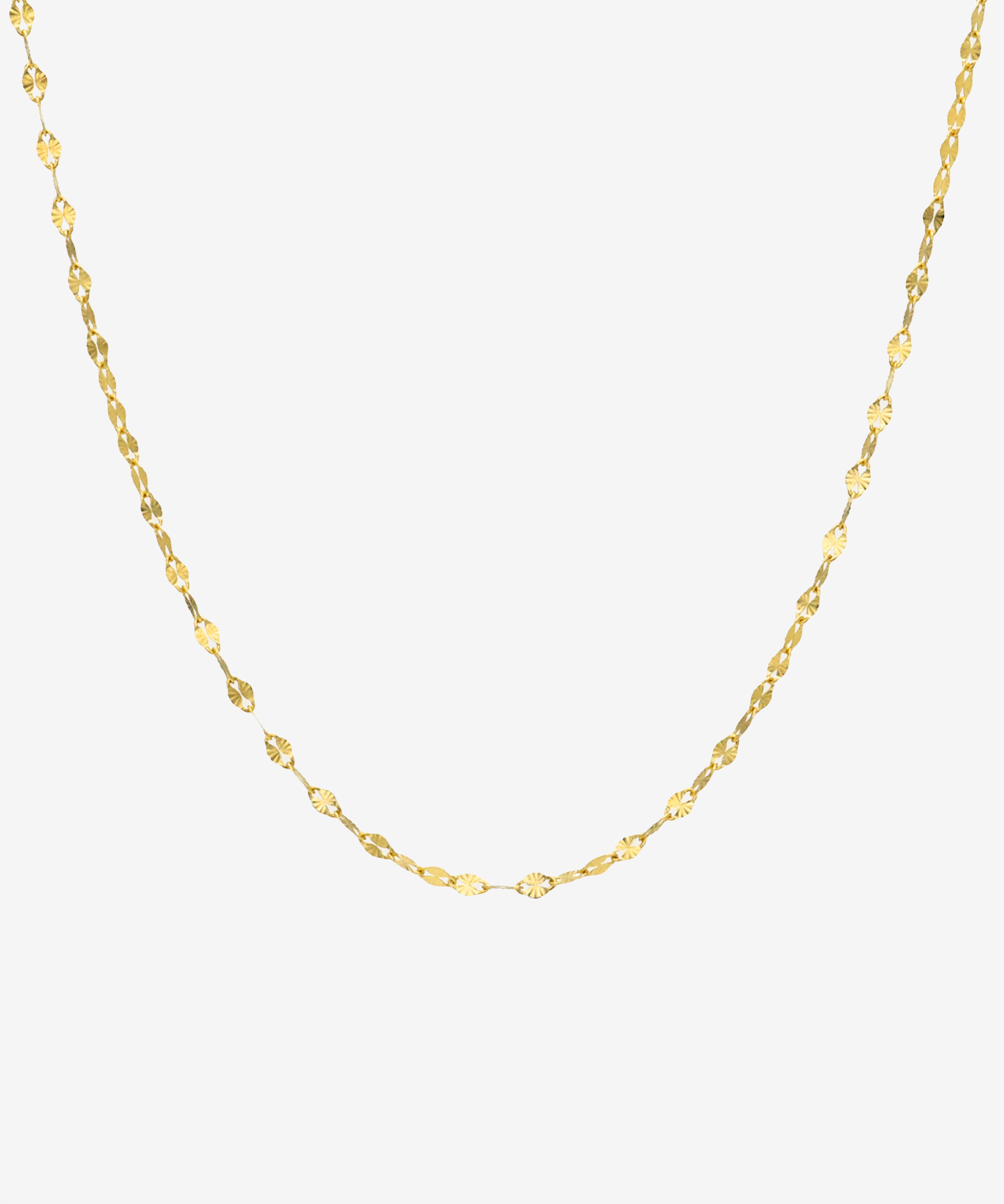 14k Gold Mini Mirror Chain Link Necklace Chains Zoe Lev Jewelry