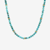 14K Gold Turquoise Segment Bead Necklace Zoe Lev Jewelry