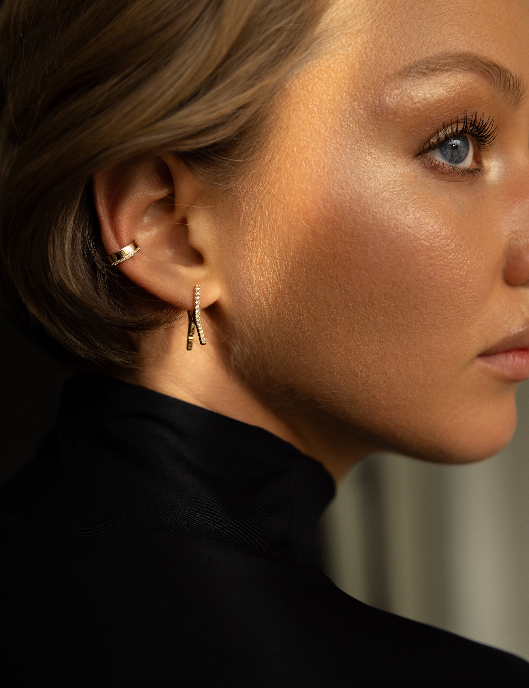14k Diamond Clip Earrings - Pair SAMPLE SALE Zoe Lev Jewelry