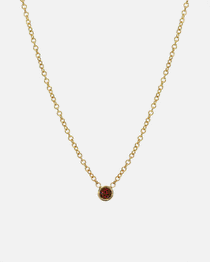 14k Gold Bezel Birthstone Necklace Personalized Zoe Lev Jewelry