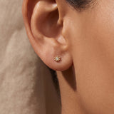 14k Gold Daisy Flower Studs Studs Zoe Lev Jewelry