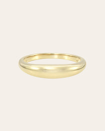 14k Gold Dome Band Ring Zoe Lev Jewelry