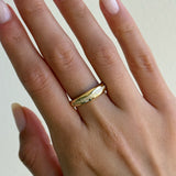 14k Gold Dome Single Pave Birthstone Row Ring Personalized Zoe Lev Jewelry
