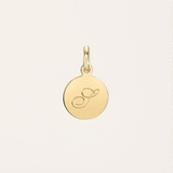 14k Gold Engraved Disc Pendant Personalized Zoe Lev Jewelry