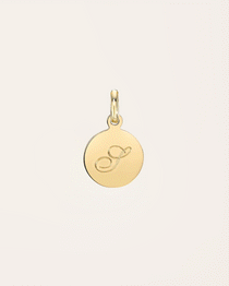 14k Gold Engraved Disc Pendant Personalized Zoe Lev Jewelry