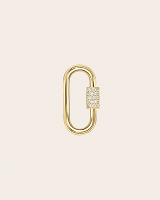 14k Gold Gemstone Carabiner