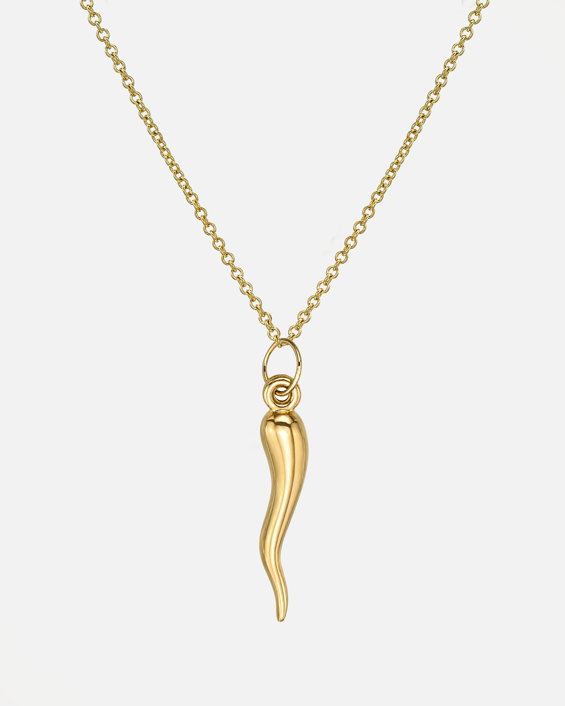 14K Gold Italian Horn Necklace Zoe Lev Jewelry