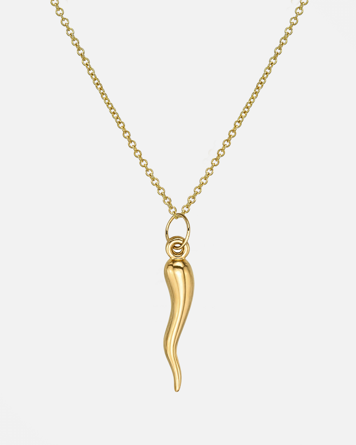 14Kt Italy　ネックレス 14K Gold Italian Horn Necklace