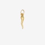 14K Gold Italian Horn Pendant
