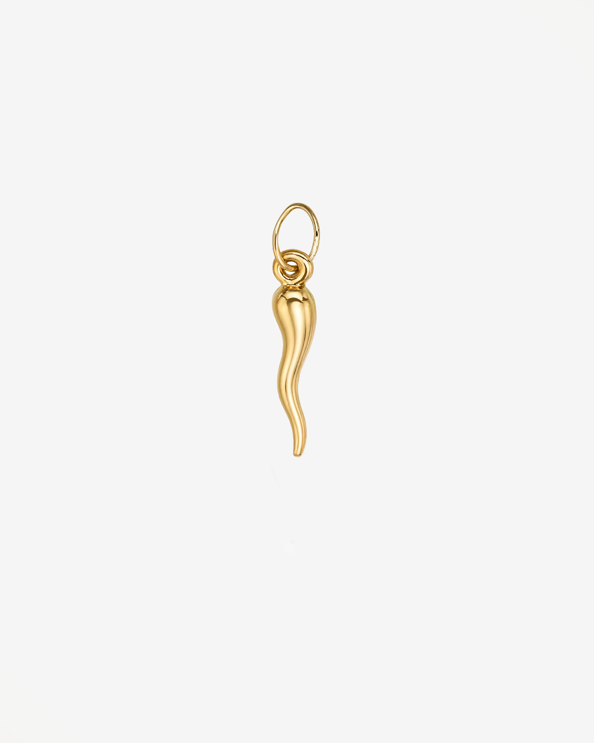14K Gold Italian Horn Pendant Zoe Lev Jewelry