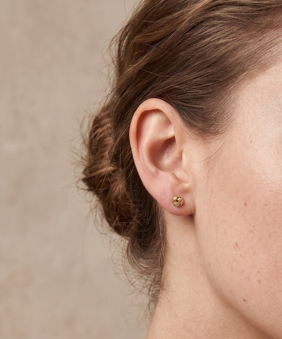 14k Gold Knot Studs Studs Zoe Lev Jewelry