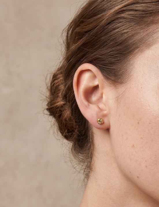 14k Gold Knot Studs Studs Zoe Lev Jewelry